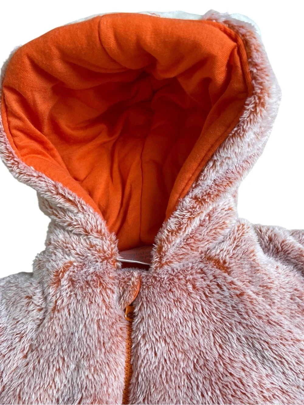Koala Baby orange Plush fox Zip Up One Piece Bunting Snow Suit 6-9 mo